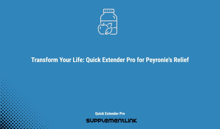 Transform Your Life: Quick Extender Pro For Peyronie's Relief